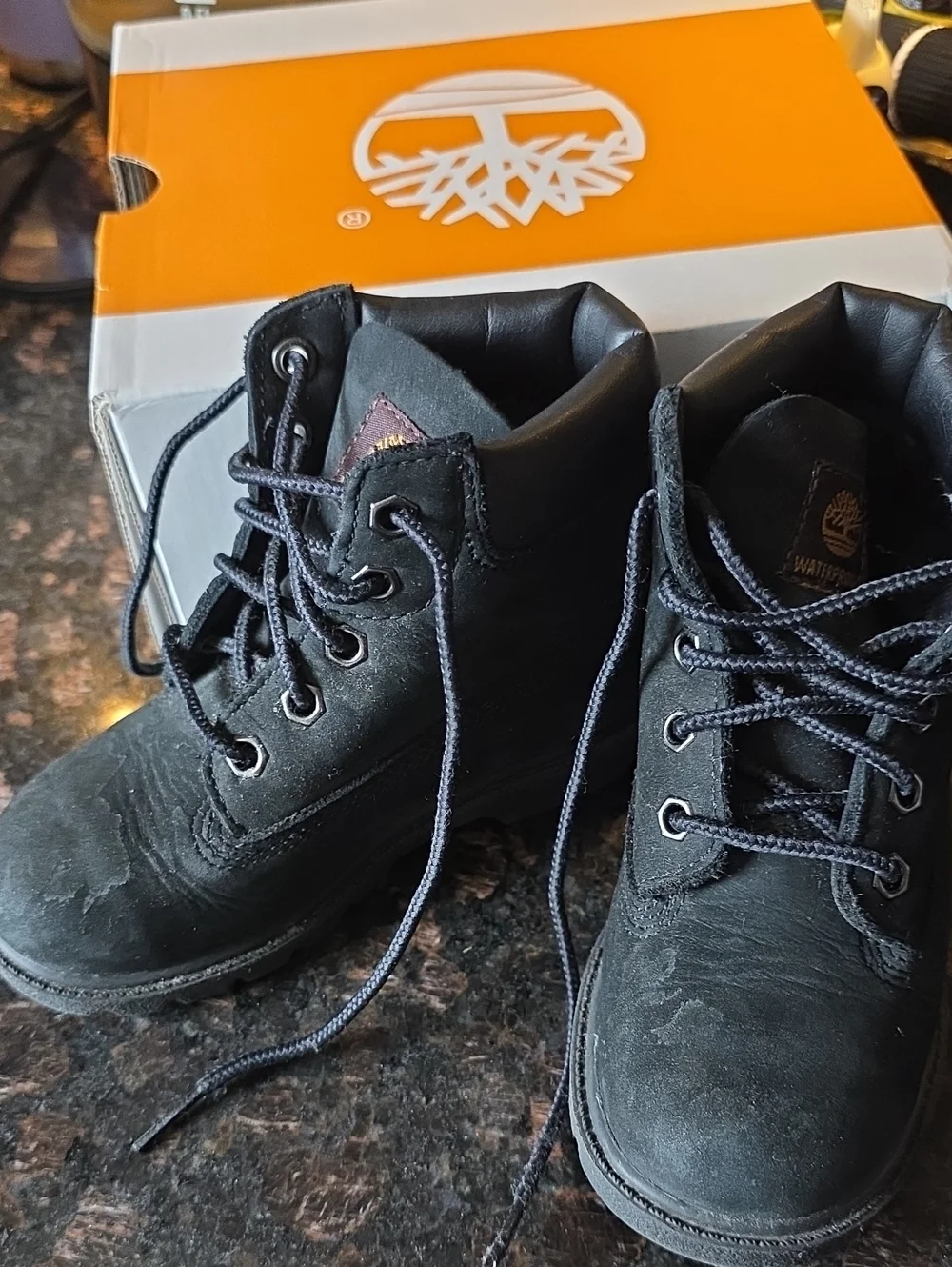 Timberland Toddler Black Lace-Up Boots